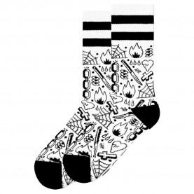 чорапи,дамски,чорапи,american,socks,broken,chain,socks,white,(multicolour)