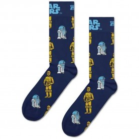 чорапи,мъжки,чорапи,hs,by,happy,socks,star,wars,r2d2,c3po,long,socks,blue