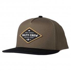 шапка,всички,шапки,salty,crew,infield,5,panel,cap,olive,black,(brown)
