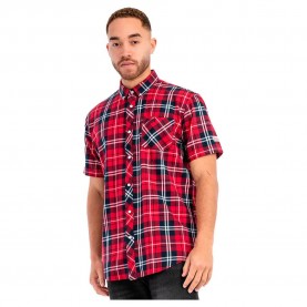 риза,с,къс,ръкав,мъжки,ризи,lonsdale,brixworth,short,sleeve,shirt,red,dark,navy,white,(red)