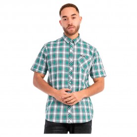 риза,с,къс,ръкав,мъжки,ризи,lonsdale,brixworth,short,sleeve,shirt,white,green,black,(green)