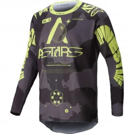 тениска,мъжки,тениски,alpinestars,racer,hollow,long,sleeve,t,shirt,dark,camo,yellow,fluor,(grey)