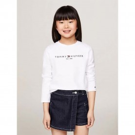 тениска,детски,тениски,tommy,hilfiger,essential,3,4,sleeve,t,shirt,white,(white)