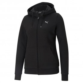 блуза,дамски,блузи,puma,small,logo,full,zip,sweatshirt,black,(black)