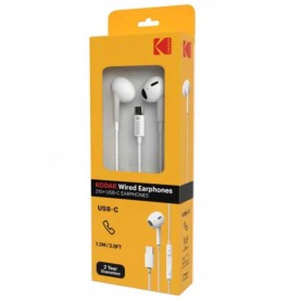 слушалки,слушалки,kodak,210+,type,c,earphones,white,(white)