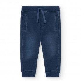 Панталони Boboli Fleece Denim pants - Blue (Blue) панталони,мъжки,панталони,дамски,панталони,boboli,fleece,denim,pants,blue,(blue)
