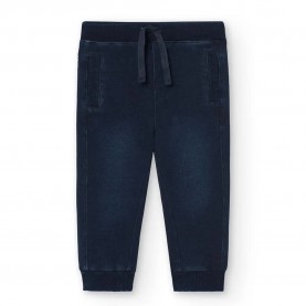 Панталони Boboli Fleece Denim pants - Blue (Dark Blue) панталони,мъжки,панталони,дамски,панталони,boboli,fleece,denim,pants,blue,(dark,blue)