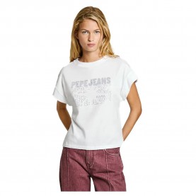 Тениска Pepe jeans Lira short sleeve T-shirt - White (White) тениска,дамски,тениски,pepe,jeans,lira,short,sleeve,t,shirt,white,(white)