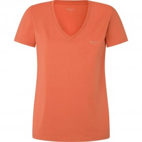тениска,дамски,тениски,pepe,jeans,fiore,short,sleeve,t,shirt,sunset,orange,(orange)