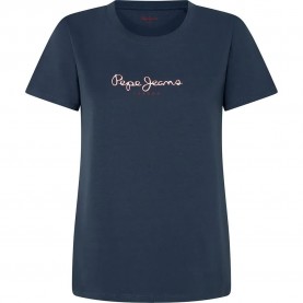 тениска,дамски,тениски,pepe,jeans,fiore,short,sleeve,t,shirt,washed,navy,blue,(blue)