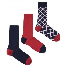 чорапи,мъжки,чорапи,pepe,jeans,tartan,socks,3,pairs,red,blue,(navy)
