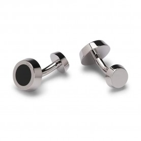BOSS B Simony 10250792 cufflinks - Silver (Black) бижутерия,boss,b,simony,10250792,cufflinks,silver,(black)