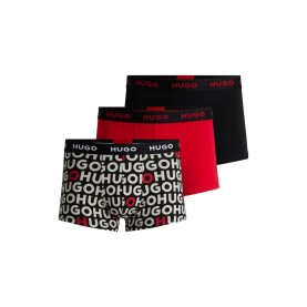 Боксерки HUGO Design 10267989 Trunk boxers 3 units - Red / Black (Open Miscellaneous) боксерки,мъжко,бельо,hugo,design,10267989,trunk,boxers,3,units,red,black,(open,miscellaneous)