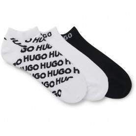 чорапи,дамски,чорапи,hugo,as,uni,logo,socks,3,pairs,black,(white,black)