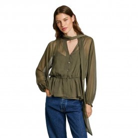 дамски,блузи,дамски,ризи,pepe,jeans,pl304926,long,sleeve,blouse,leaf,green,(green)