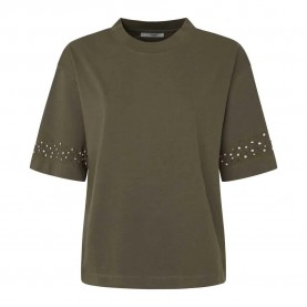тениска,дамски,тениски,pepe,jeans,pl505950,short,sleeve,t,shirt,green