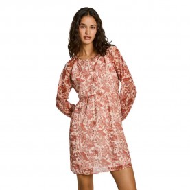 рокля,дамски,поли,и,рокли,pepe,jeans,pl953596,long,sleeve,short,dress,pink