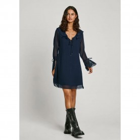 рокля,дамски,поли,и,рокли,pepe,jeans,pl953617,long,sleeve,short,dress,blue