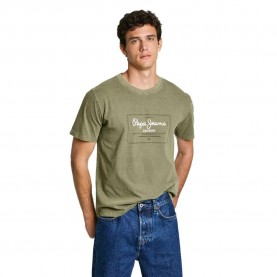Тениска Pepe jeans PM509650 short sleeve T-shirt - Green (Safari Green) тениска,мъжки,тениски,pepe,jeans,pm509650,short,sleeve,t,shirt,green,(safari,green)
