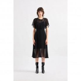 рокля,дамски,поли,и,рокли,armani,exchange,6dya08,yn1vz,short,sleeve,midi,dress,black