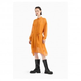 рокля,дамски,поли,и,рокли,armani,exchange,6dya09,yn1vz,long,sleeve,dress,orange