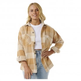 риза,с,дълъг,ръкав,дамски,блузи,дамски,ризи,rip,curl,la,isla,flannel,long,sleeve,shirt,beige