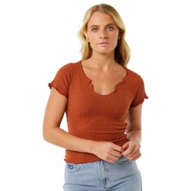 тениска,дамски,тениски,rip,curl,soleil,textured,short,sleeve,t,shirt,dark,rust,(brown,red)