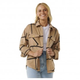 риза,с,дълъг,ръкав,дамски,блузи,дамски,ризи,rip,curl,the,search,flannel,long,sleeve,shirt,beige