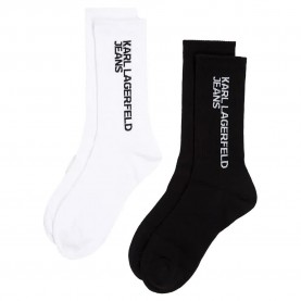 чорапи,дамски,чорапи,karl,lagerfeld,a1w47053,socks,2,pairs,white,black