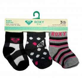 чорапи,детски,чорапи,roxy,inside,spark,logo,66092t,socks,3,pairs,black,grey,(multicolor)