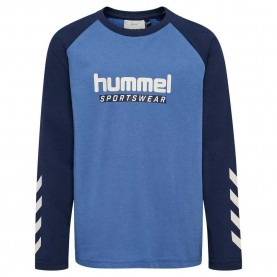 тениска,детски,тениски,hummel,logo,long,sleeve,t,shirt,blue,(7379)