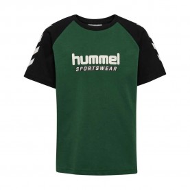 тениска,детски,тениски,hummel,logo,short,sleeve,t,shirt,dark,green,(green)