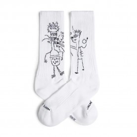 чорапи,мъжки,чорапи,jimmy,lion,athletic,basquiat,tko,untitled,crew,socks,white,(white)