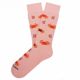 чорапи,мъжки,чорапи,jimmy,lion,cool,crab,crew,socks,pink,(pink)