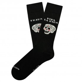 чорапи,мъжки,чорапи,jimmy,lion,frida,viva,la,vida,crew,socks,black,(black)