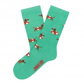 чорапи,детски,чорапи,jimmy,lion,lifeguard,dog,crew,socks,green,(turquoise)