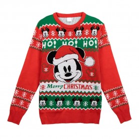 блуза,мъжки,пуловери,cerdá,christmas,mickey,sweater,red,(red)