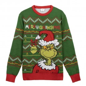 блуза,мъжки,пуловери,cerdá,christmas,the,grinch,sweater,green,(green)
