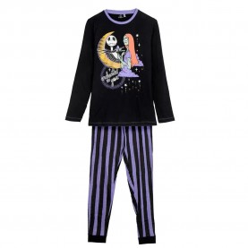 пижама,мъжки,пижами,cerdá,single,jersey,nightmare,before,christmas,long,sleeve,pyjama,black,(black)