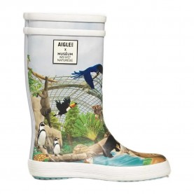 Обувки Aigle Lolly Pop Play3 rain boots - Grey (Zoo) обувки,детски,боти,aigle,lolly,pop,play3,rain,boots,grey,(zoo)
