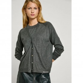 жилетка,дамски,пуловери,дамски,плетени,дрехи,pepe,jeans,halo,cardigan,grey