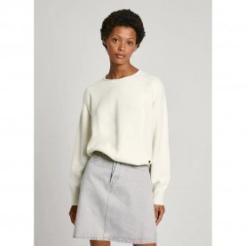 блуза,дамски,пуловери,дамски,плетени,дрехи,pepe,jeans,pl702192,irma,sweater,white,(mousse,white)
