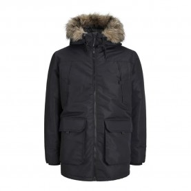 анорак,мъжки,якета,jack,&,jones,construct,faux,fur,parka,black