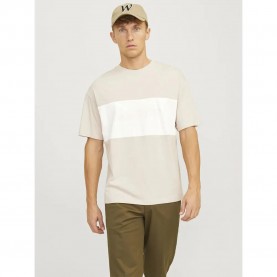 тениска,мъжки,тениски,jack,&,jones,legacy,blocking,short,sleeve,t,shirt,moonbeam,blocking,(beige)