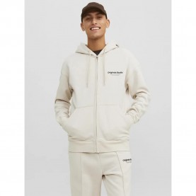 блуза,мъжки,пуловери,jack,&,jones,vesterbro,full,zip,sweatshirt,white,(moonbeam)