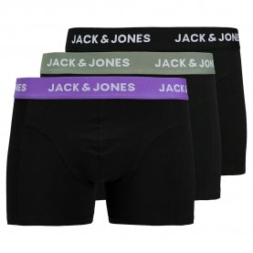 боксерки,мъжко,бельо,jack,&,jones,axel,solid,boxers,3,units,black,(black)