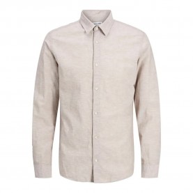 риза,с,дълъг,ръкав,детски,ризи,jack,&,jones,breeze,long,sleeve,shirt,beige,grey,(crockery)