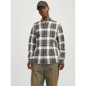карирана,риза,мъжки,ризи,jack,&,jones,brook,check,structure,long,sleeve,shirt,grey,(black,oyster)