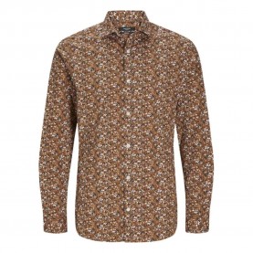 риза,с,дълъг,ръкав,мъжки,ризи,jack,&,jones,ckpool,stretch,long,sleeve,shirt,brown
