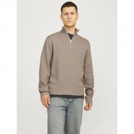 блуза,мъжки,пуловери,jack,&,jones,milano,stitch,half,zip,sweater,grey